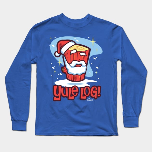 Yule Log by Blammo! Long Sleeve T-Shirt by harebrained